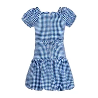 Speechless Big Kid Girls Short Sleeve Drop Waist Dress