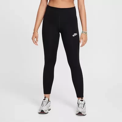 Nike Big Kid Girls High Rise Knit Active Skinny Full Length Leggings