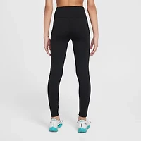 Nike Dri-Fit One Big Kid Girls High Rise Knit Active Full Length Leggings