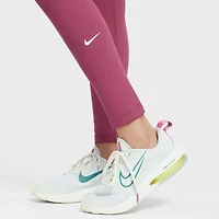 Nike Dri-Fit One Big Kid Girls High Rise Knit Active Full Length Leggings