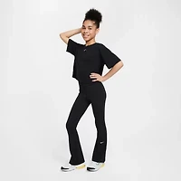 Nike Dri-Fit One Big Kid Girls High Rise Knit Active Flare Full Length Leggings