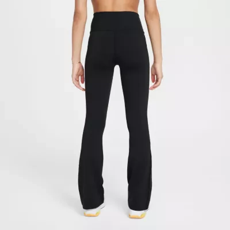 Nike Dri-Fit One Big Kid Girls High Rise Knit Active Flare Full Length Leggings
