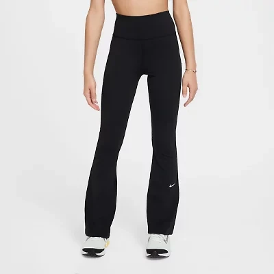 Nike Dri-Fit One Big Kid Girls High Rise Knit Active Flare Full Length Leggings