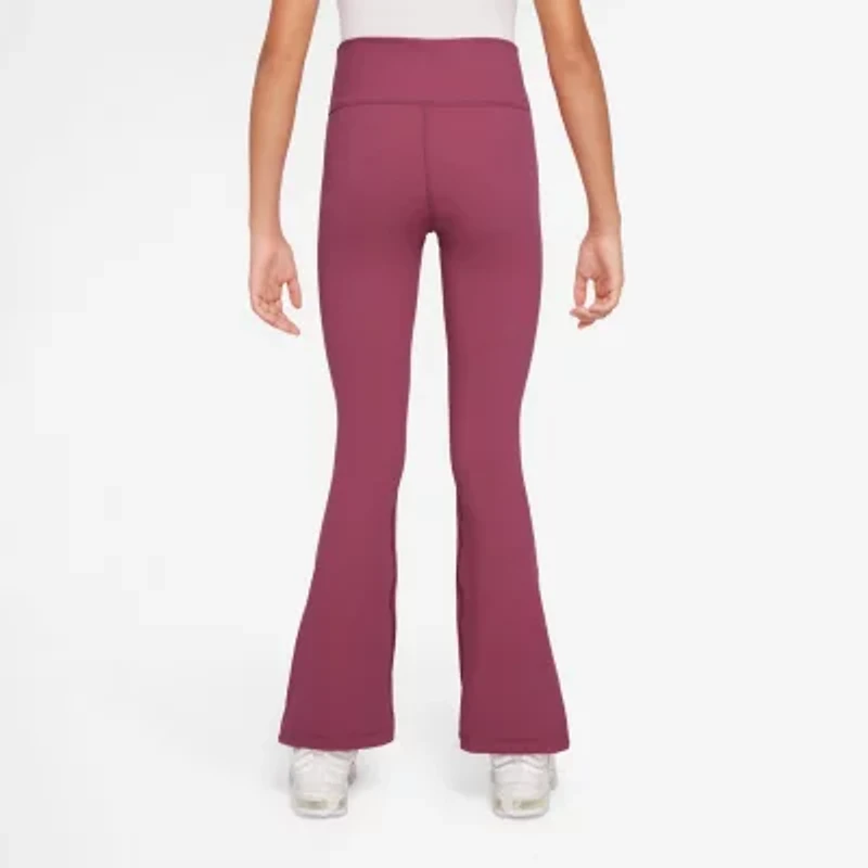 Nike Dri-Fit One Big Kid Girls High Rise Knit Active Flare Full Length Leggings