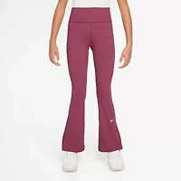 Nike Dri-Fit One Big Kid Girls High Rise Knit Active Flare Full Length Leggings
