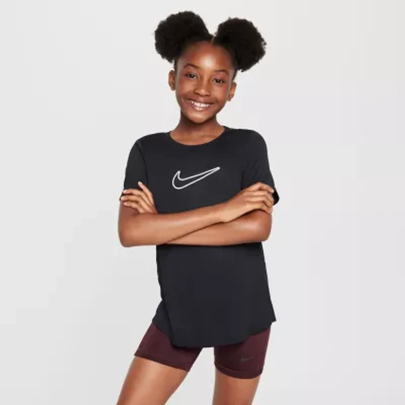 Nike Big Kid Girls Crew Neck Short Sleeve Regular Fit Graphic T-Shirt