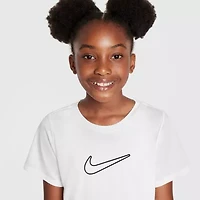Nike Dri-Fit One Big Kid Girls Crew Neck Short Sleeve Regular Fit Graphic T-Shirt