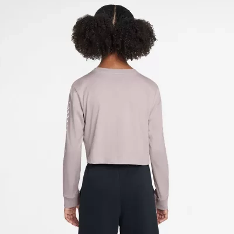 Nike Big Kid Girls Crew Neck Long Sleeve Active T-Shirt