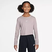 Nike Big Kid Girls Crew Neck Long Sleeve Active T-Shirt
