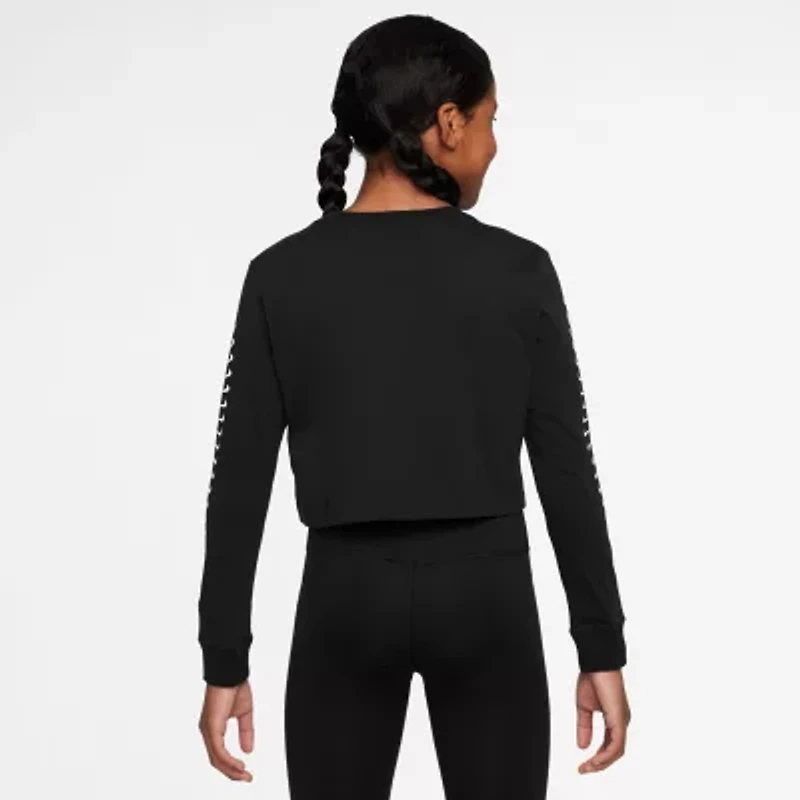 Nike Big Kid Girls Crew Neck Long Sleeve Active T-Shirt