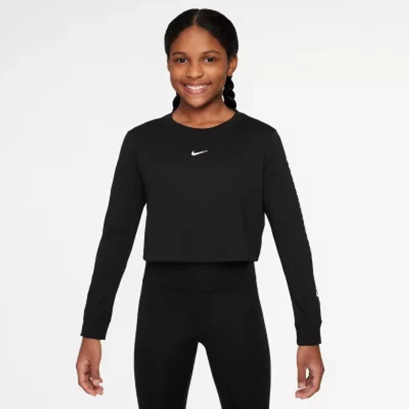 Nike Big Kid Girls Crew Neck Long Sleeve T-Shirt