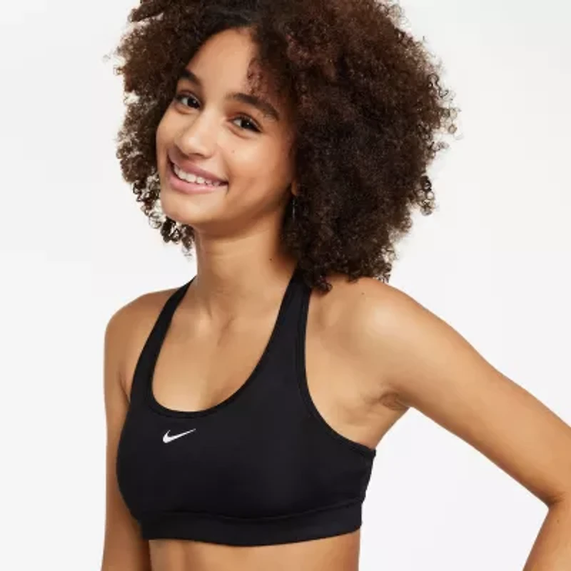 Nike Dri-Fit Swoosh Big Kid Girls Sports Bra Fj7161-084