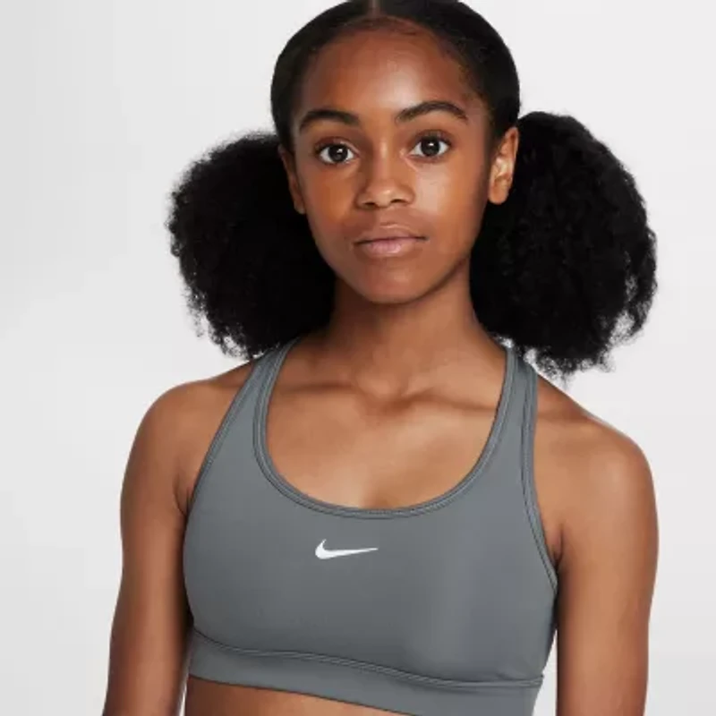 Nike Dri-Fit Swoosh Big Kid Girls Sports Bra Fj7161-084