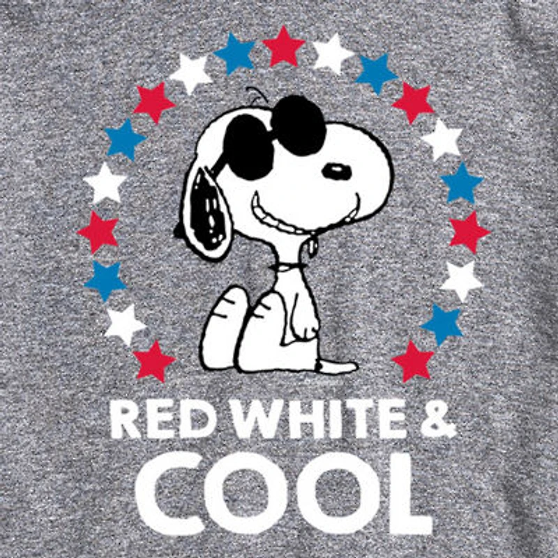 Mens Short Sleeve Americana Peanuts Snoopy Graphic T-Shirt