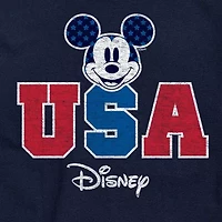 Mens Short Sleeve Americana Mickey Mouse Graphic T-Shirt