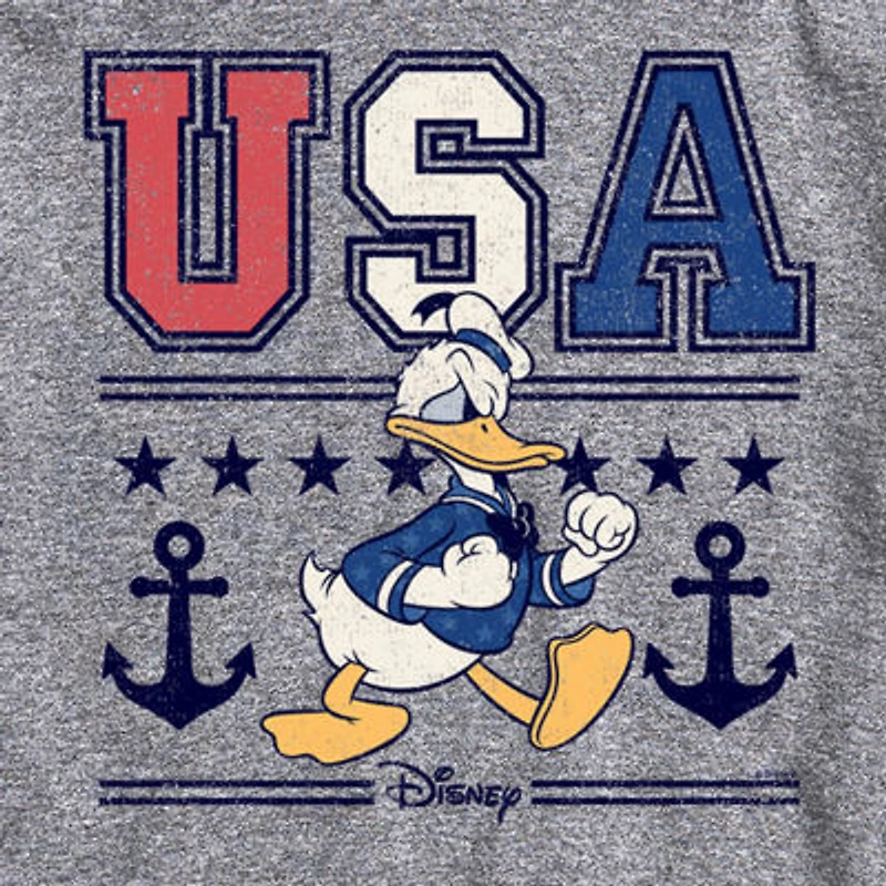 Novelty Mens Crew Neck Short Sleeve Classic Fit Donald Duck Graphic T-Shirt