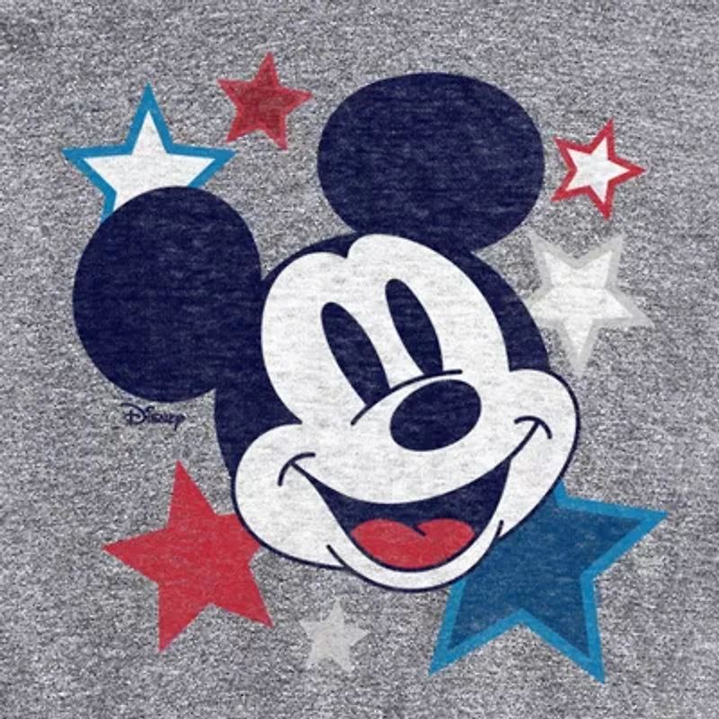 Mens Short Sleeve Americana Mickey Mouse Graphic T-Shirt