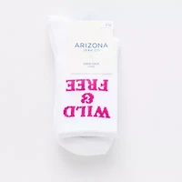 Arizona Sport Rib Womens 2 Pair Crew Socks