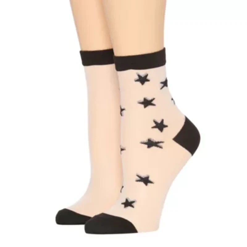 Arizona Sheer Womens 2 Pair Quarter Ankle Socks