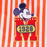 Mickey And Friends Red Stripe Womens Mid Rise Juniors Pull-On Short