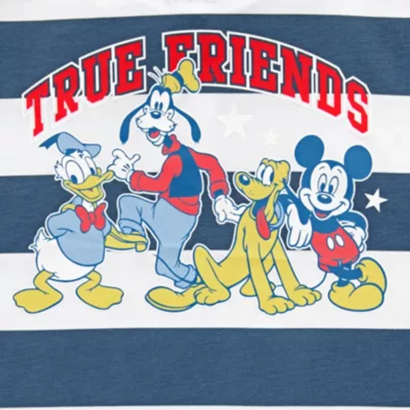 Juniors Womens Long Sleeve Mickey and Friends Polo Shirt