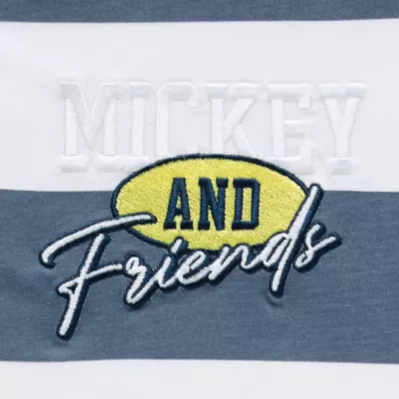 Juniors Womens Long Sleeve Mickey and Friends Polo Shirt