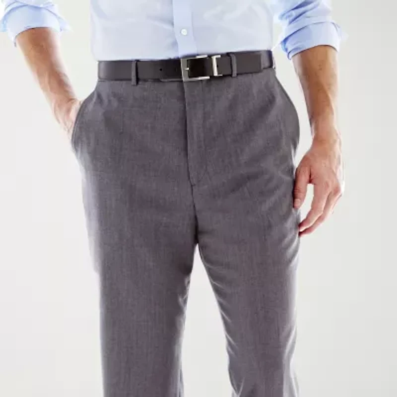 Stafford® Executive Super 100 Wool Flat-Front Suit Pants - Classic