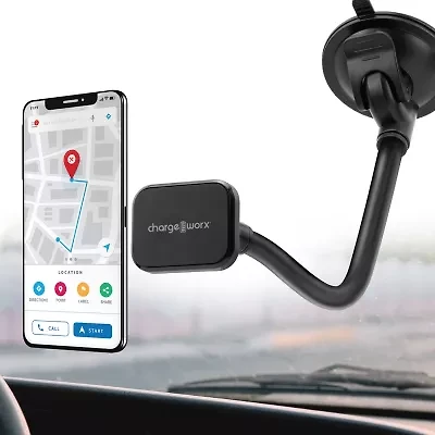 Chargeworx Magnetic Flexble-Neck Windshield Cell Phone Car Mount