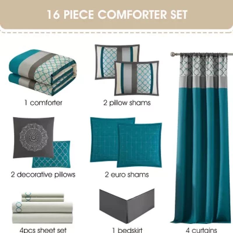 Stratford Park Mirza 16-pc. Lightweight Comforter Set