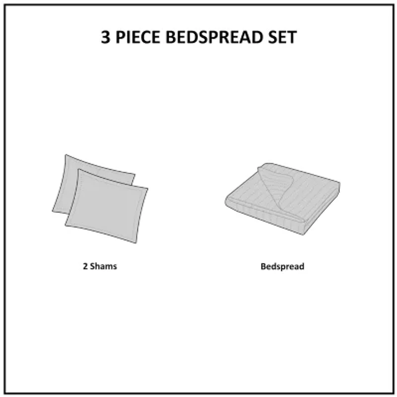 Madison Park Sarah 3-pc. Bedspread Set