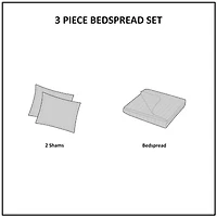 Madison Park Sarah 3-pc. Bedspread Set