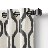 Elrene Home Fashions Renzo Geo Ikat Grommet Top Energy Saving Blackout Single Curtain Panel