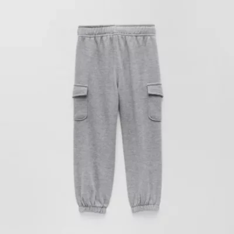 Okie Dokie Cargo Toddler & Little Boys Cuffed Regular Fit French Terry Jogger Pant