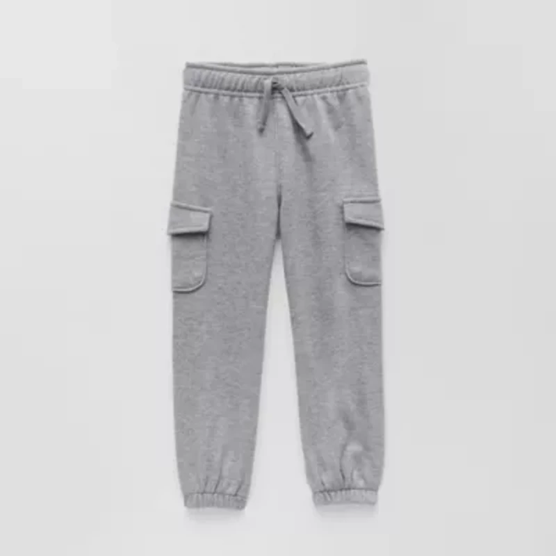 Okie Dokie Cargo Toddler & Little Boys Cuffed Regular Fit French Terry Jogger Pant