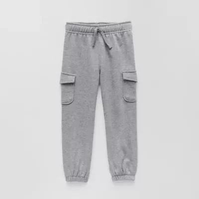Okie Dokie Cargo Toddler & Little Boys Cuffed Regular Fit French Terry Jogger Pant
