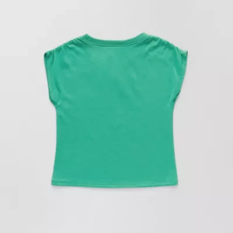 Okie Dokie Toddler & Little Girls Round Neck Short Sleeve Graphic T-Shirt