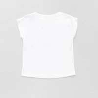 Okie Dokie Toddler & Little Girls Round Neck Short Sleeve Regular Fit Graphic T-Shirt