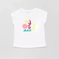 Okie Dokie Toddler & Little Girls Round Neck Short Sleeve Regular Fit Graphic T-Shirt