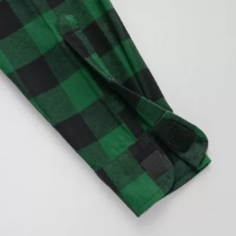 St. John's Bay Mens Easy-on + Easy-off Seated Wear Long Sleeve Adaptive Classic Fit Flannel Shirt