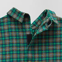 St. John's Bay Mens Easy-on + Easy-off Seated Wear Long Sleeve Adaptive Classic Fit Flannel Shirt