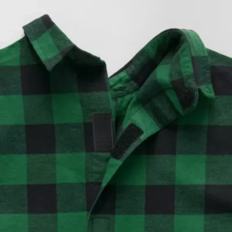 St. John's Bay Mens Easy-on + Easy-off Seated Wear Long Sleeve Adaptive Classic Fit Flannel Shirt
