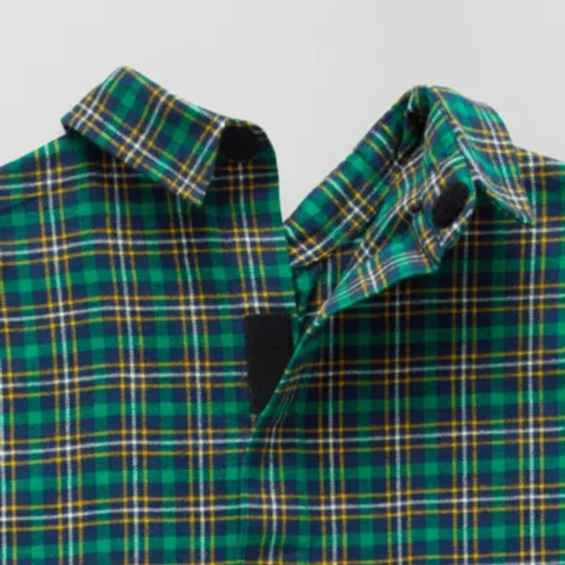 St. John's Bay Mens Easy-on + Easy-off Seated Wear Long Sleeve Adaptive Classic Fit Big and Tall Flannel Shirt