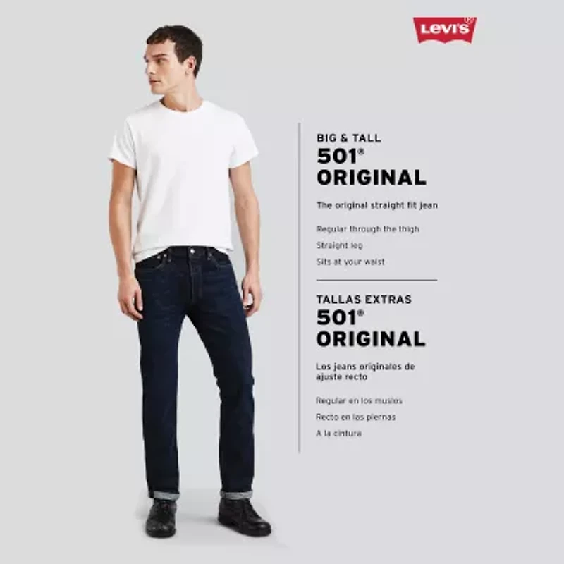 Levi's Big and Tall Mens 501 Regular Fit Jean