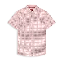 Report Collection Performance Mens Short Sleeve Modern Fit Wrinkle Free Button-Down Shirt