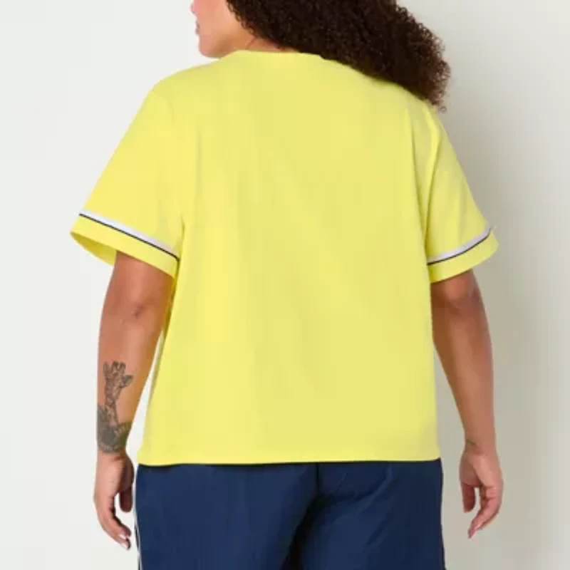 Xersion Womens Cotton Crew Neck Short Sleeve Plus T-Shirt