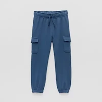 Okie Dokie Cargo Toddler & Little Boys Cuffed Regular Fit French Terry Jogger Pant