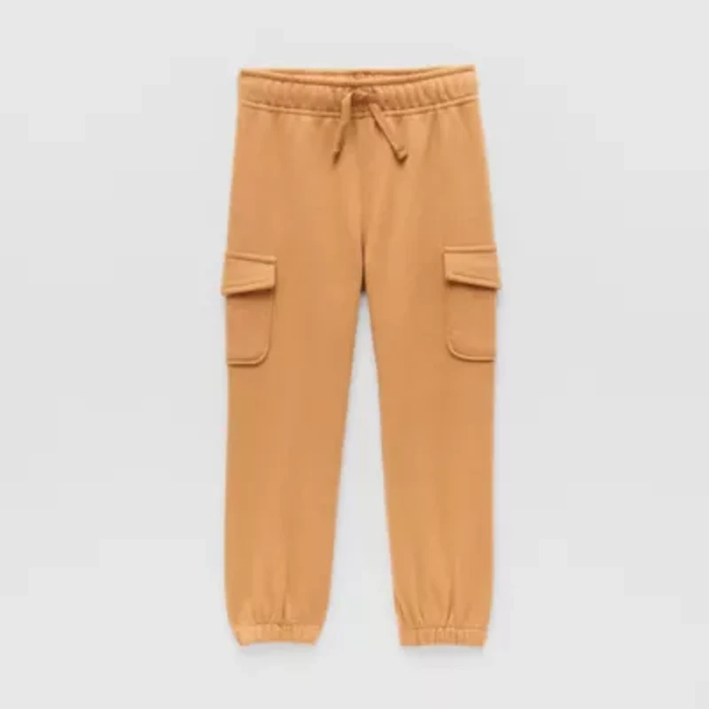 Okie Dokie Cargo Toddler & Little Boys Cuffed Regular Fit Jogger Pant