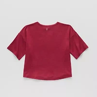 Xersion Little & Big Kid Girls Crew Neck Short Sleeve Regular Fit Graphic T-Shirt