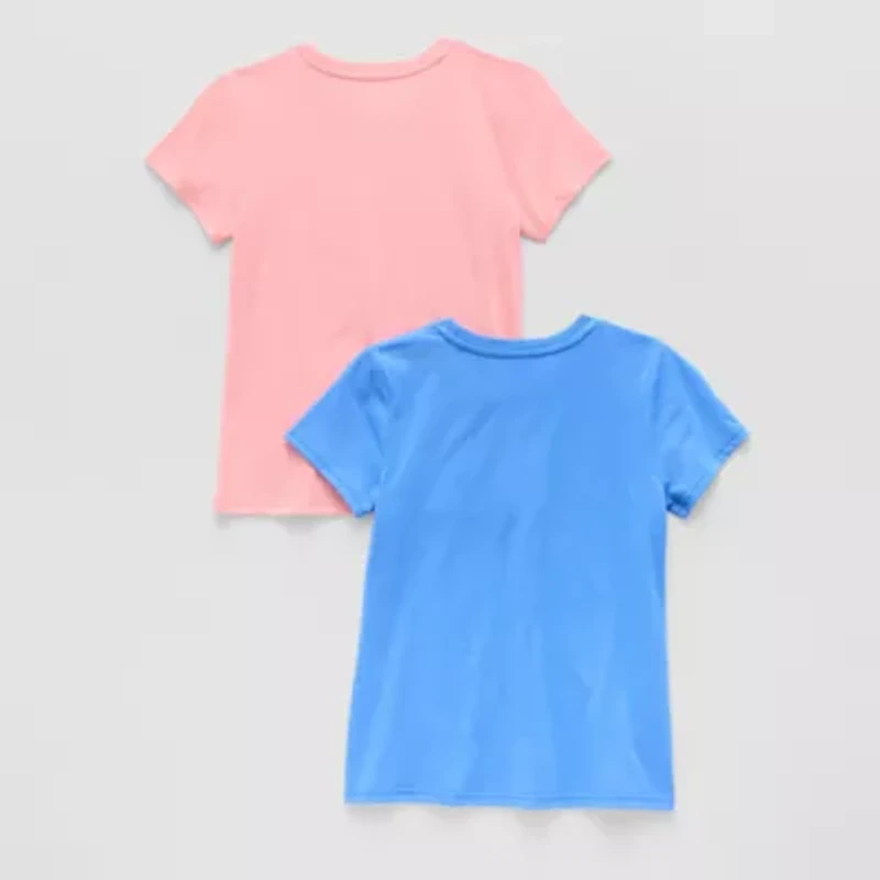 Xersion Little & Big Kid Girls Crew Neck Short Sleeve Regular Fit 2-pc. Graphic T-Shirt