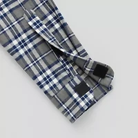 St. John's Bay Dexterity Mens Easy-on + Easy-off Long Sleeve Adaptive Classic Fit Flannel Shirt